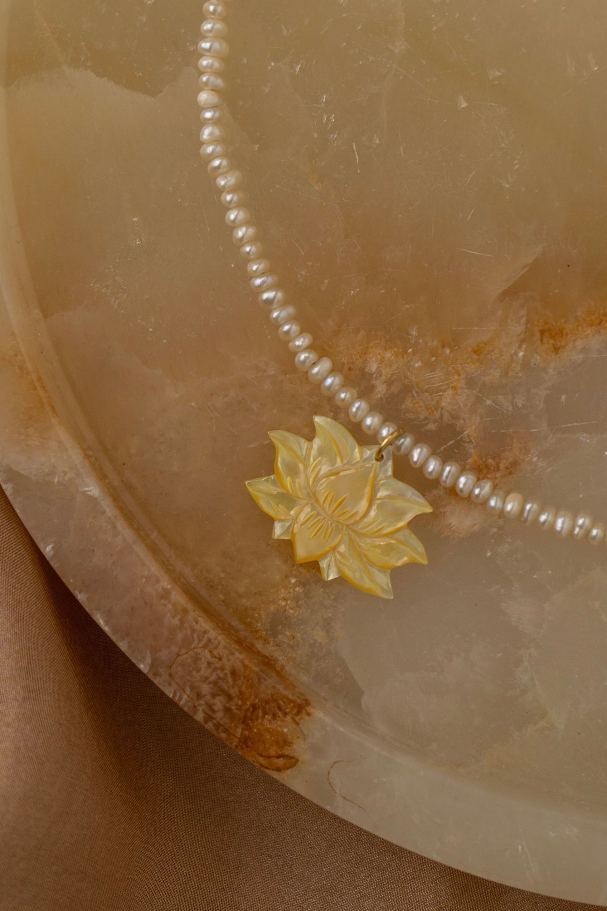 Solaris Lotus Collar Gold Mini Pendant Tiyara Soul Wear