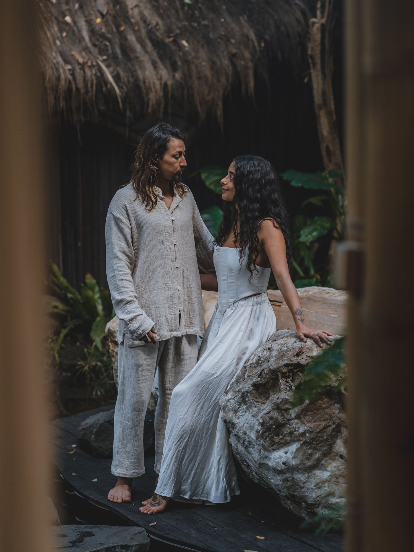 SaRa Long Skirt - Plant Silk - Lotus White