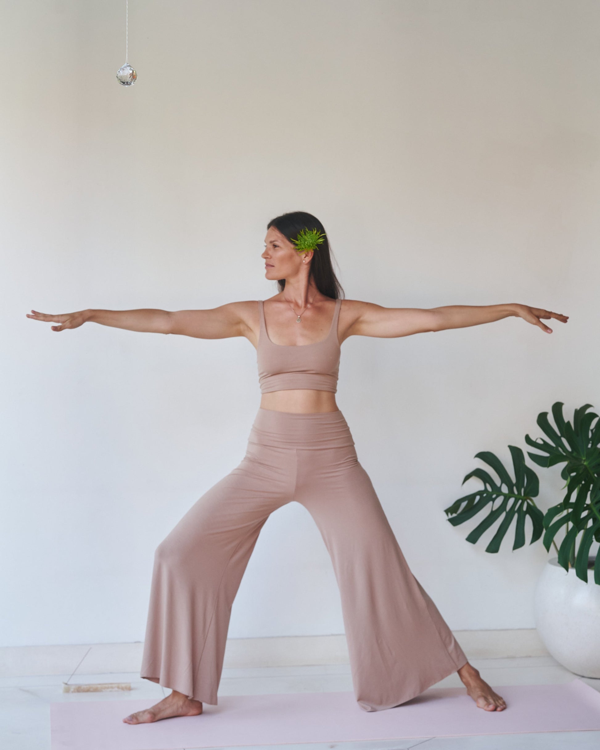 Sia Pant - Plant Viscose - Tan Tiyara Soul Wear