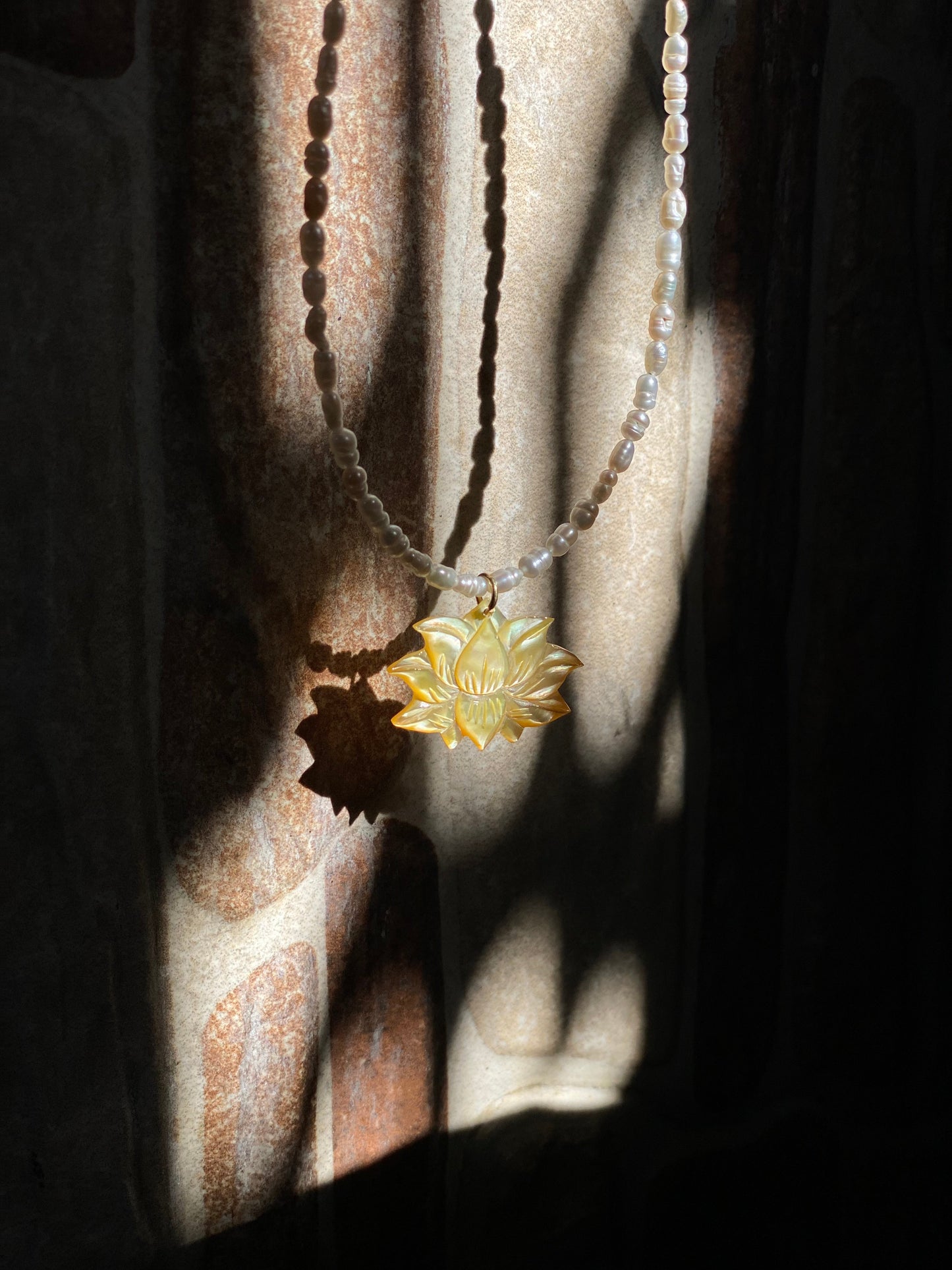 Solaris Lotus Collar Gold Mini Pendant Tiyara Soul Wear