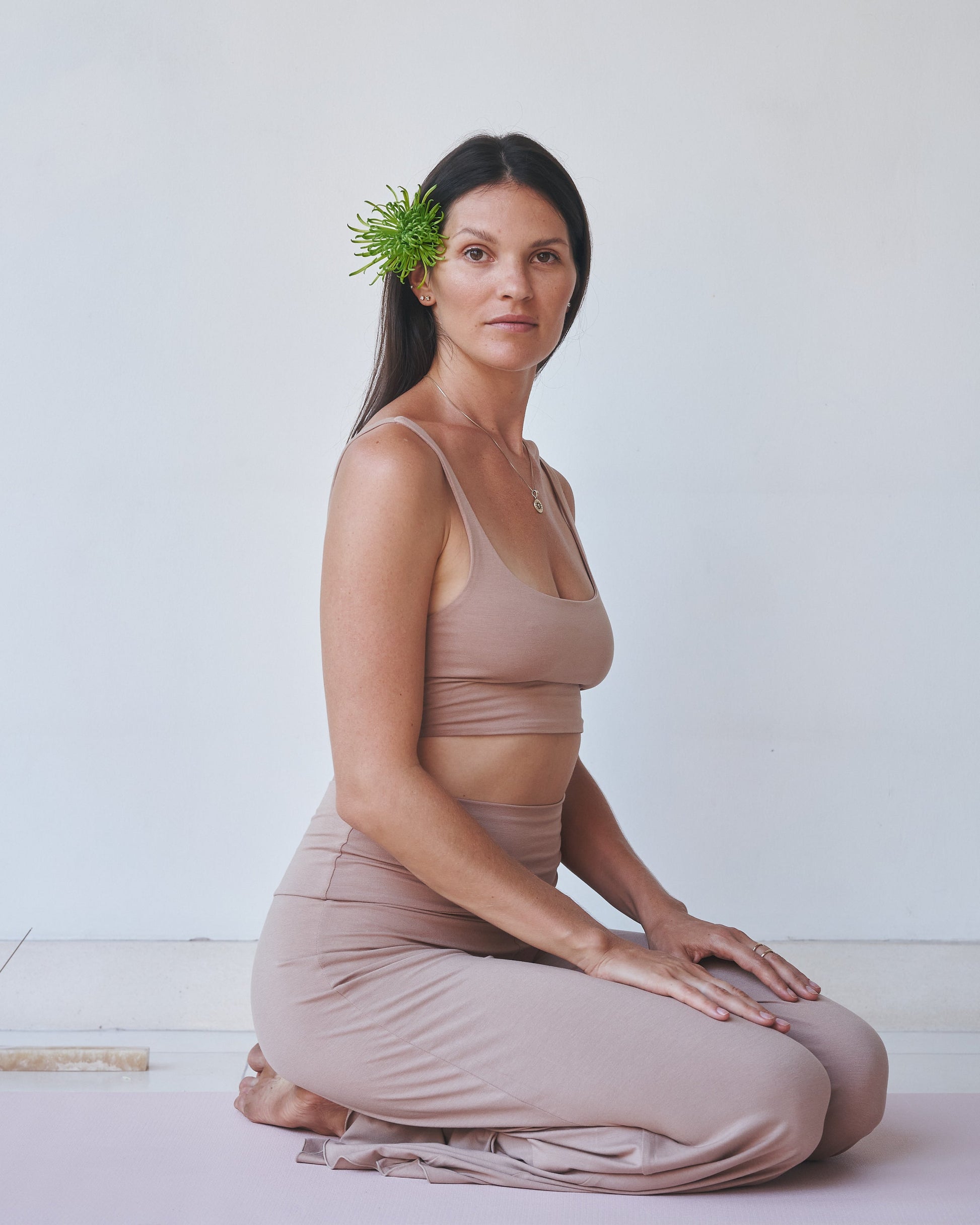 Sia Pant - Plant Viscose - Tan Tiyara Soul Wear