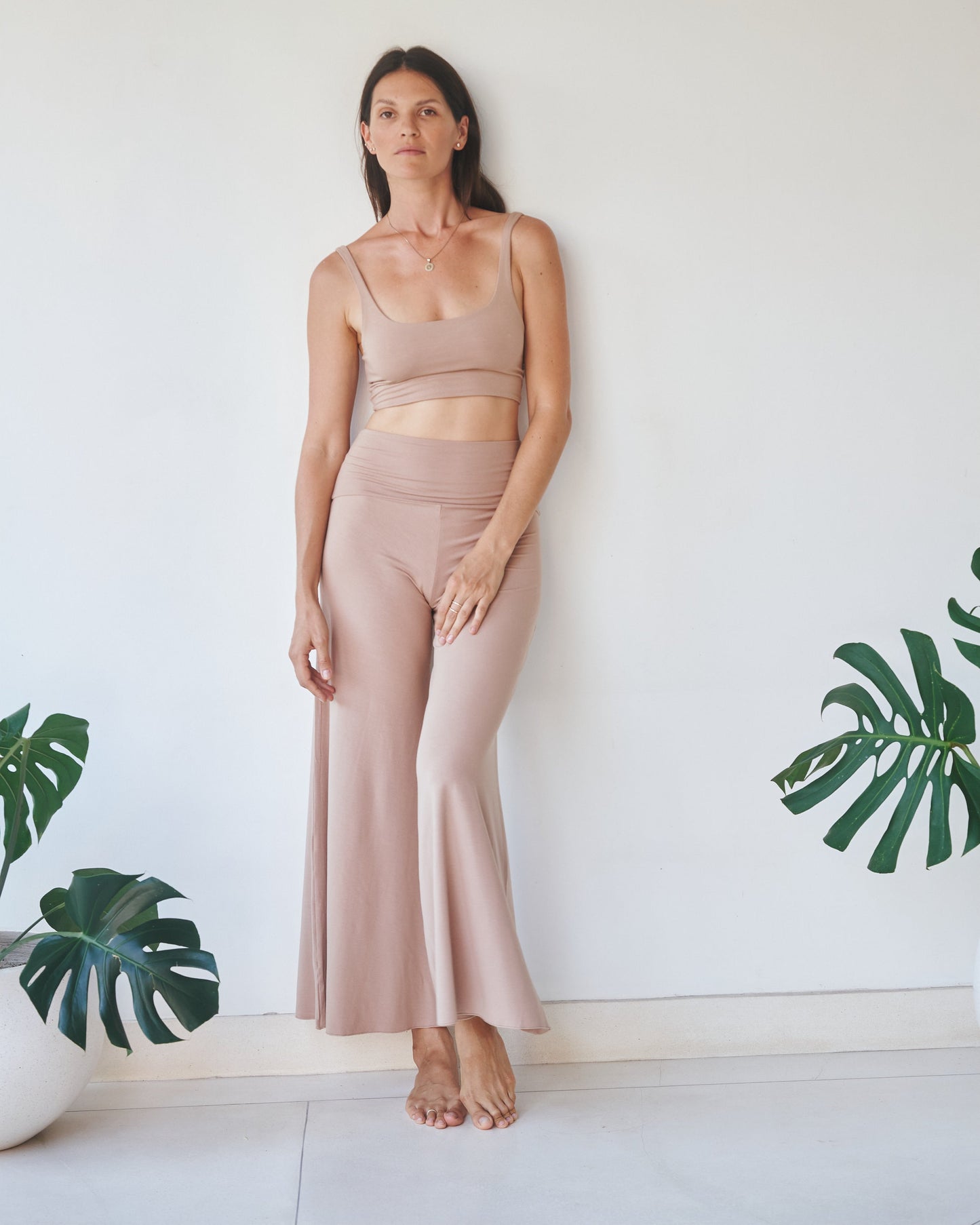 Sia Pant - Plant Viscose - Tan Tiyara Soul Wear