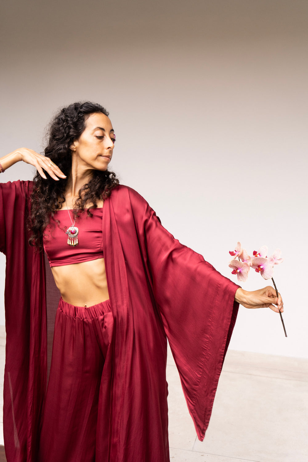 Ting Pant in Sacred Maroon
