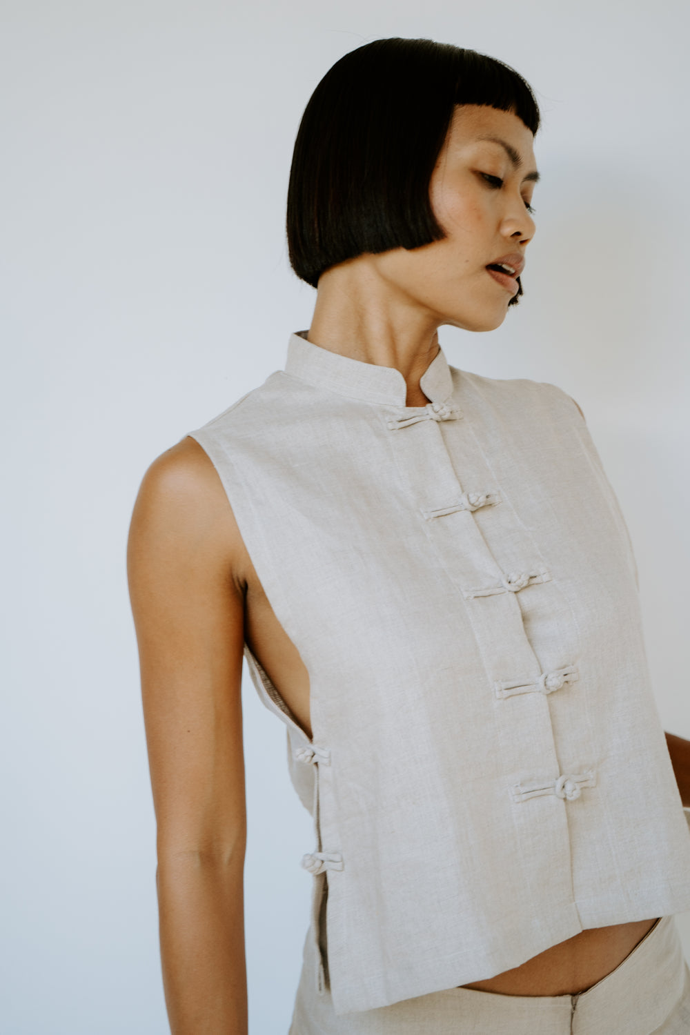 Lin Vest – Linen – Natural Linen