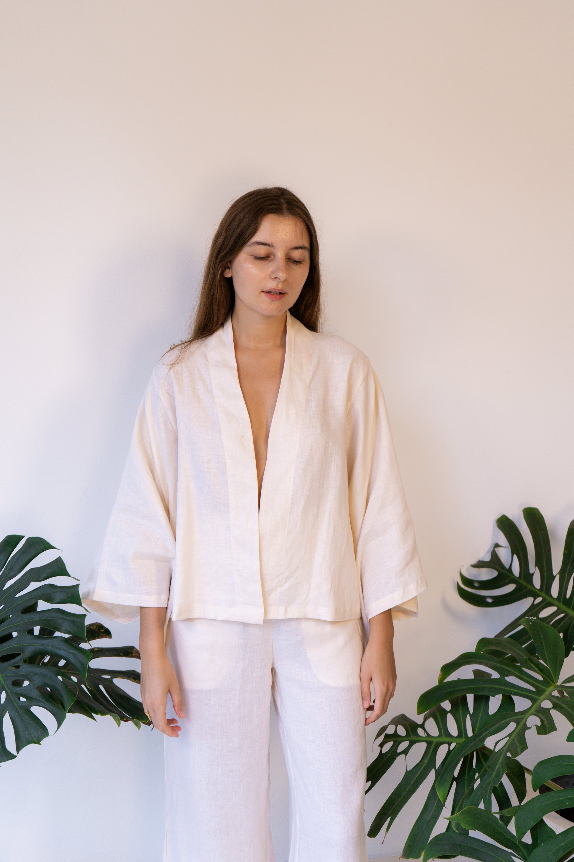 Makoto Pant - Linen - Pearl White Tiyara Soul Wear