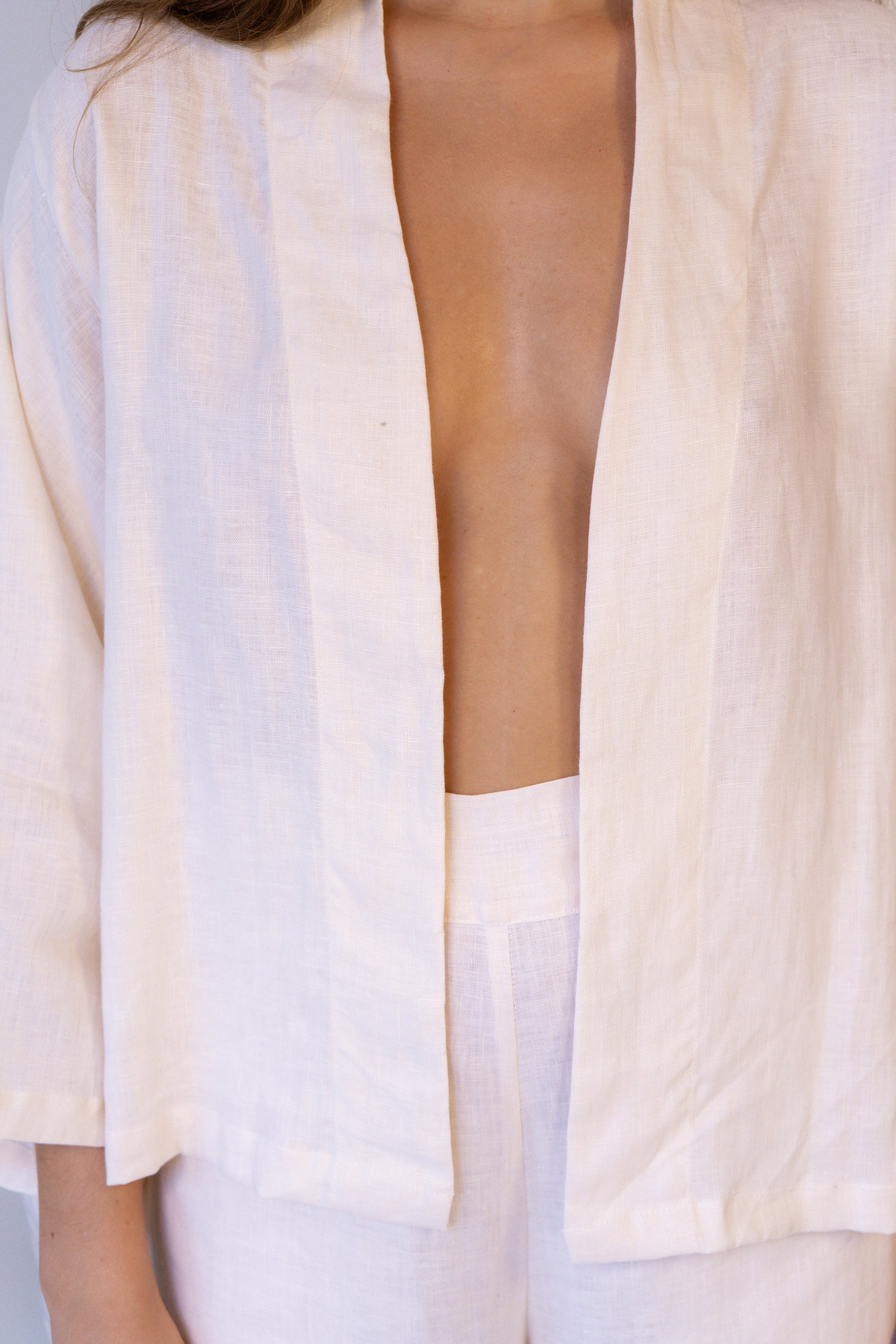 Makoto Kimono - Linen - Pearl Tiyara Soul Wear