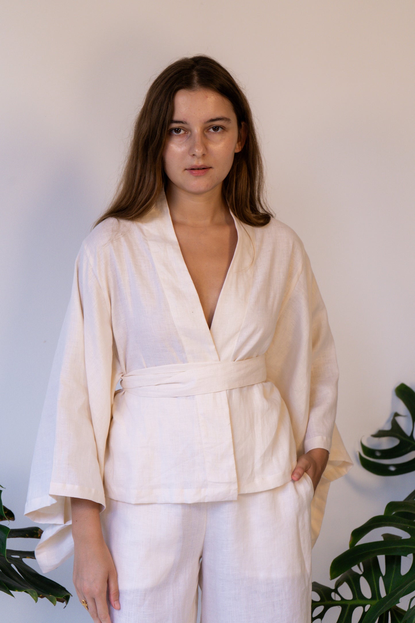 Makoto Kimono - Linen - Pearl Tiyara Soul Wear