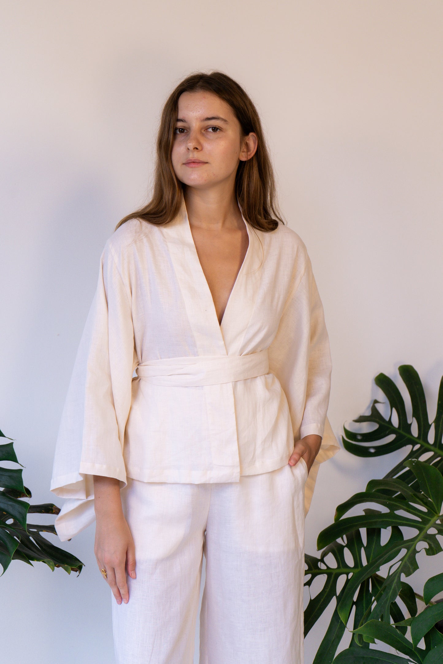 Makoto Kimono - Linen - Pearl Tiyara Soul Wear