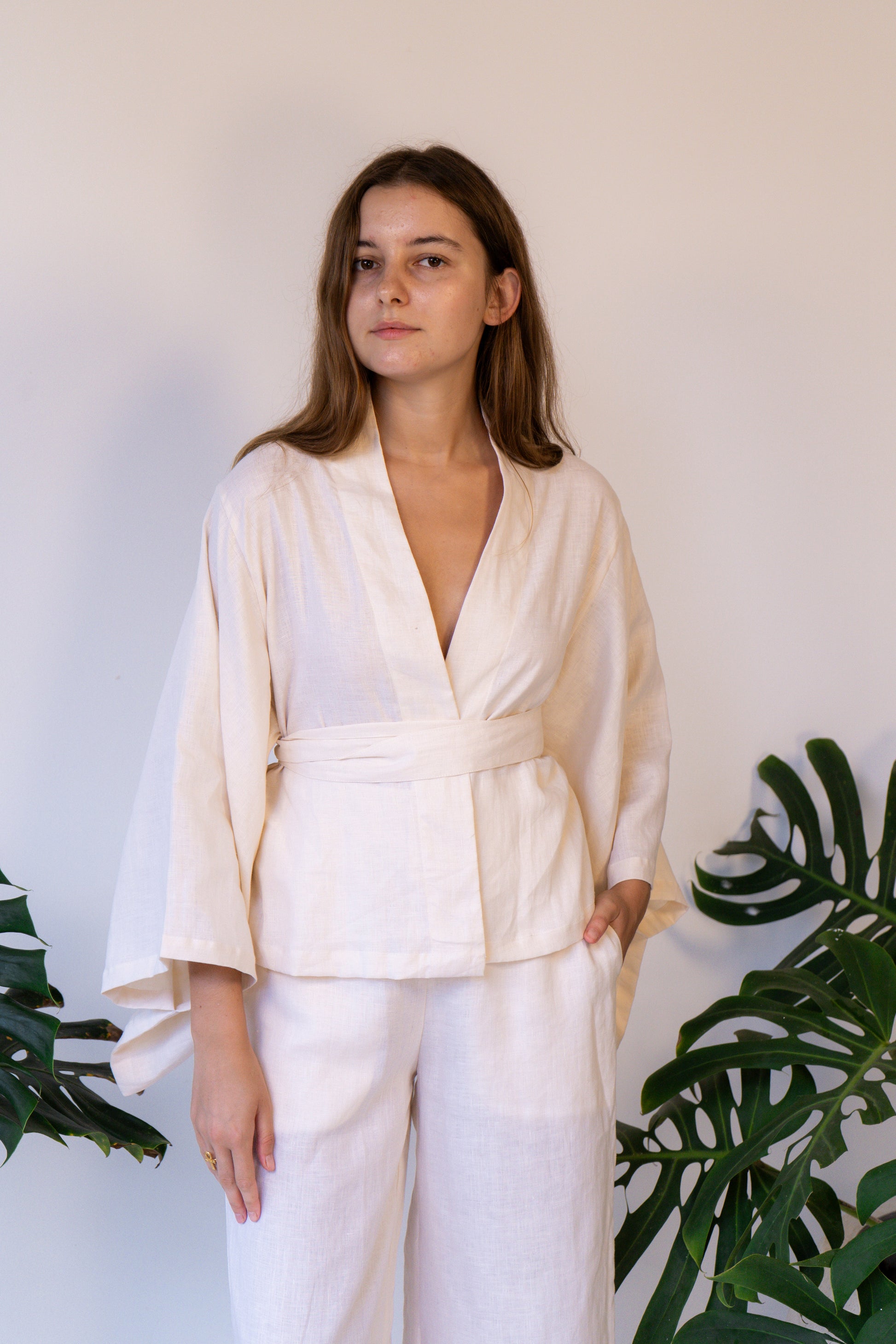 Makoto Kimono - Linen - Pearl Tiyara Soul Wear