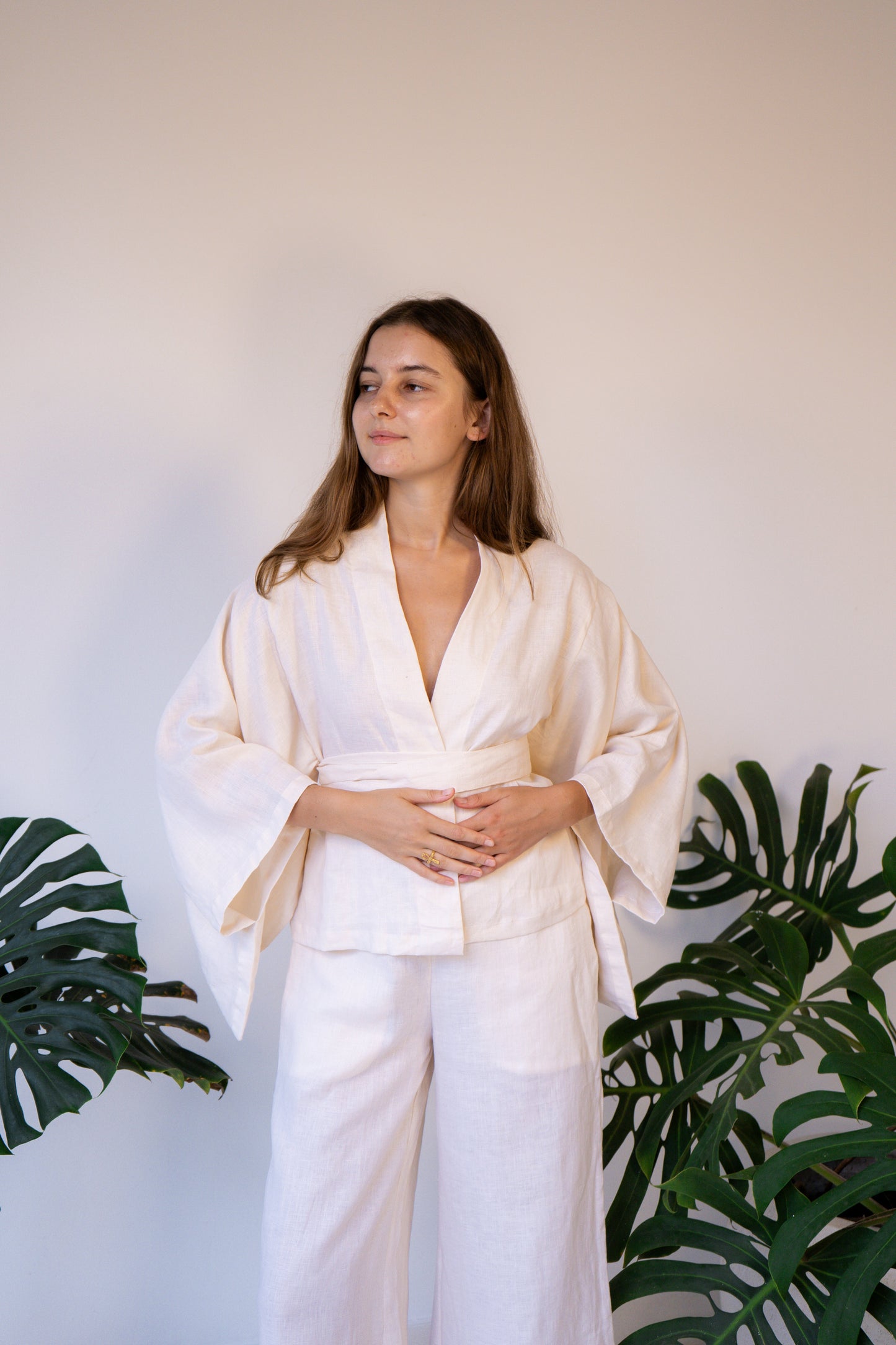 Makoto Kimono - Linen - Pearl Tiyara Soul Wear