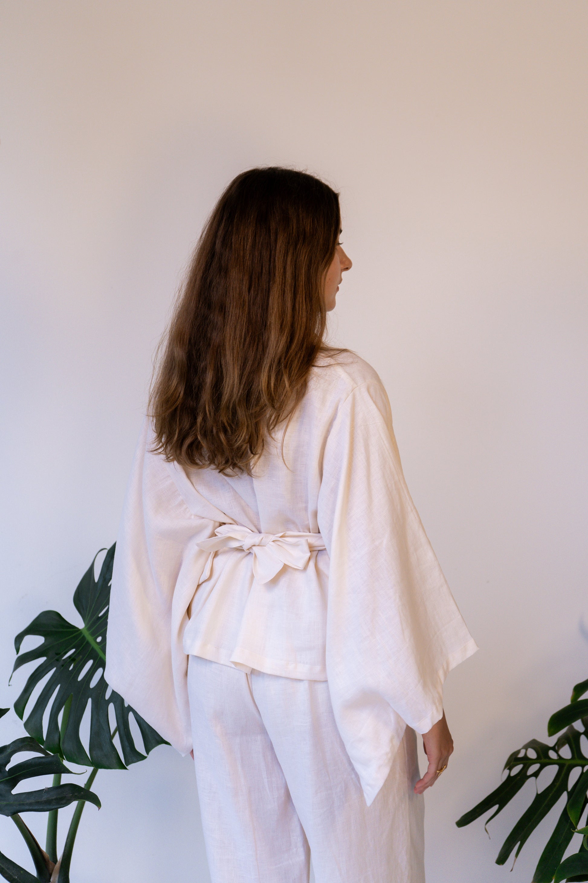 Makoto Pant - Linen - Pearl White Tiyara Soul Wear