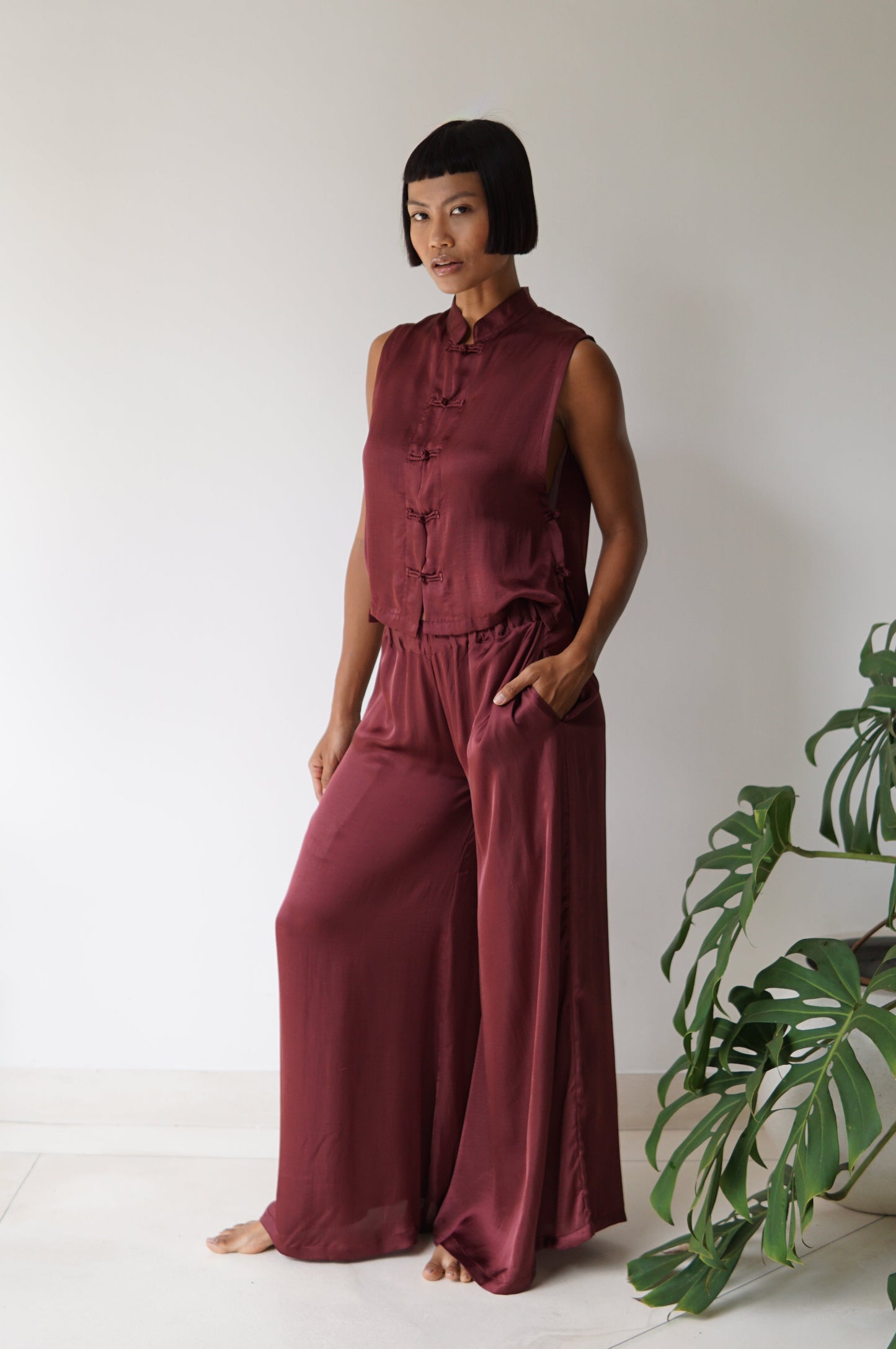 Ting Pants – Lyocell Silk – Autumn Plum