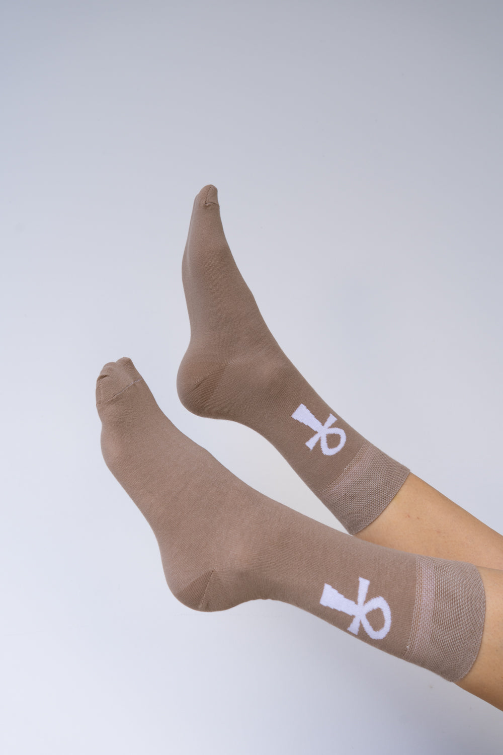 Ankh Sock - Sandstone Brown - Cotton Tiyara