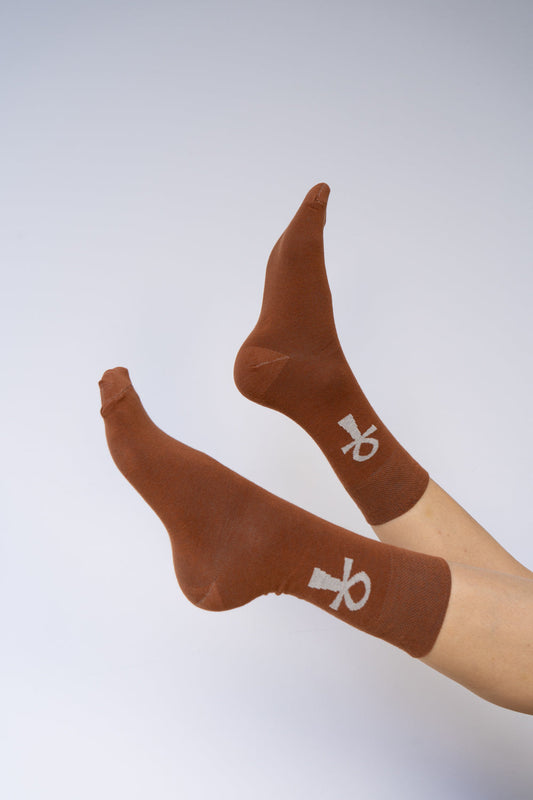 Ankh Sock - Dune Amber - Cotton Tiyara