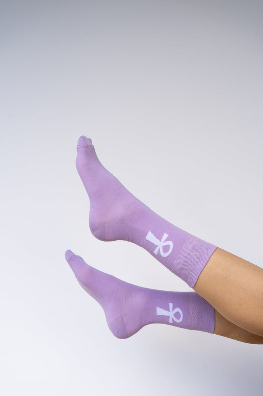 Ankh Sock - Lotus Mist - Cotton Tiyara