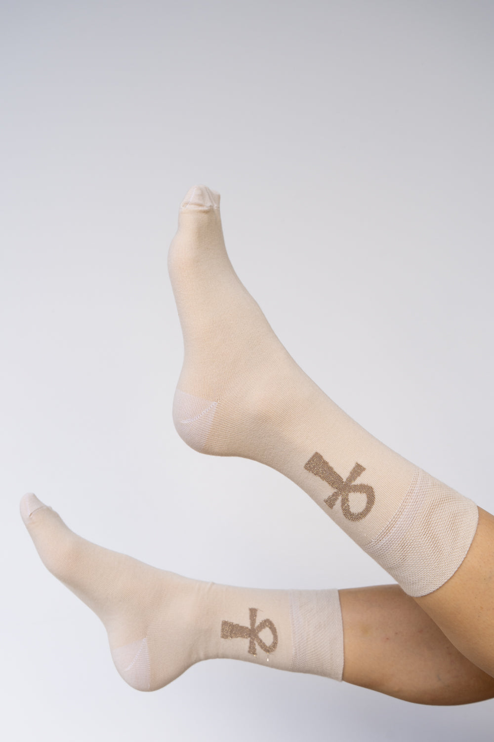 Ankh Sock - Beige Sand Cotton Tiyara