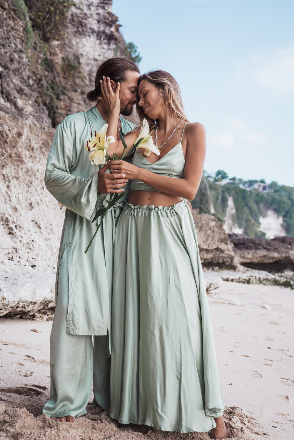 Dao Pant - Silk Viscose - Fresh Sage Tiyara Soul Wear