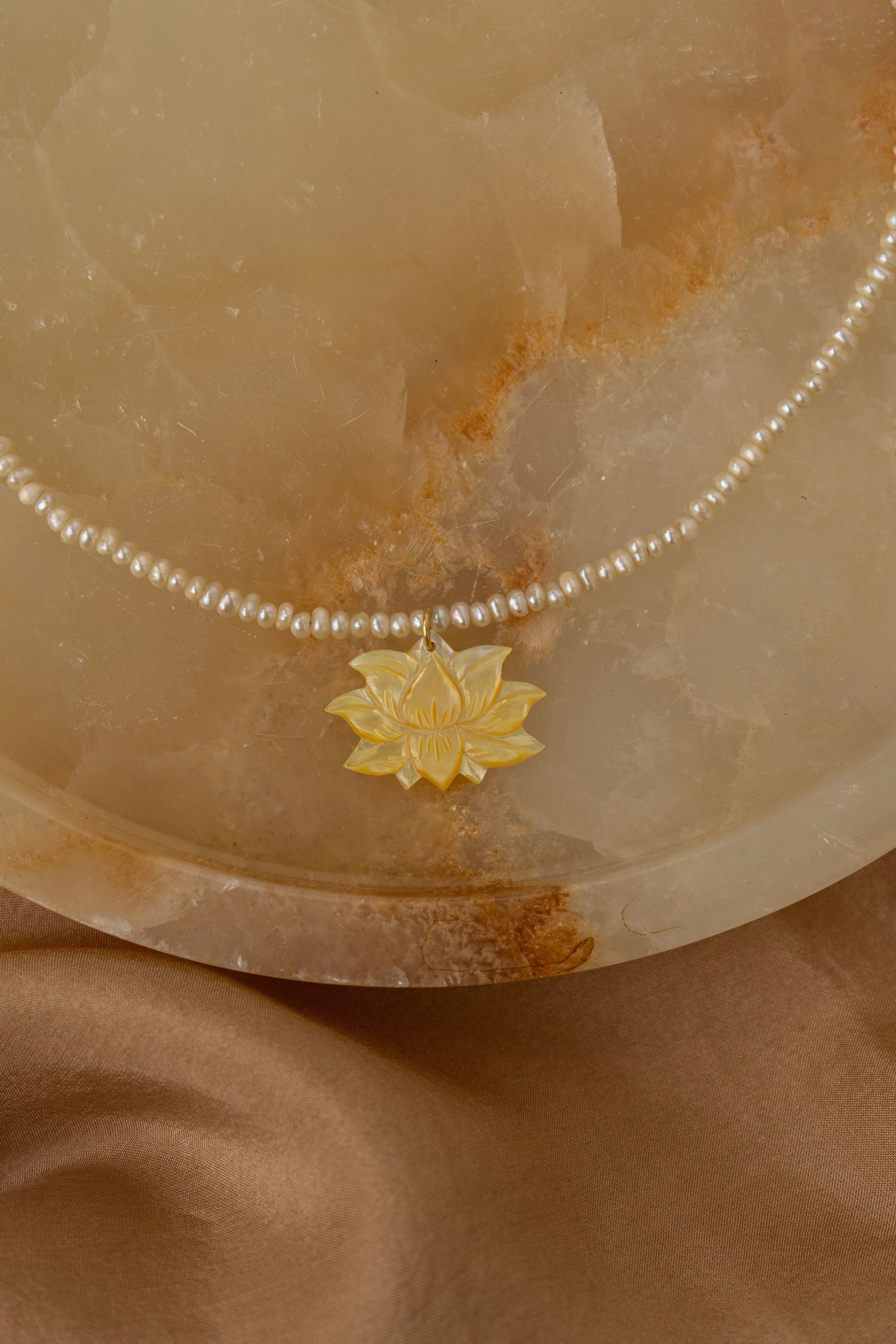 Solaris Lotus Collar Gold Mini Pendant Tiyara Soul Wear