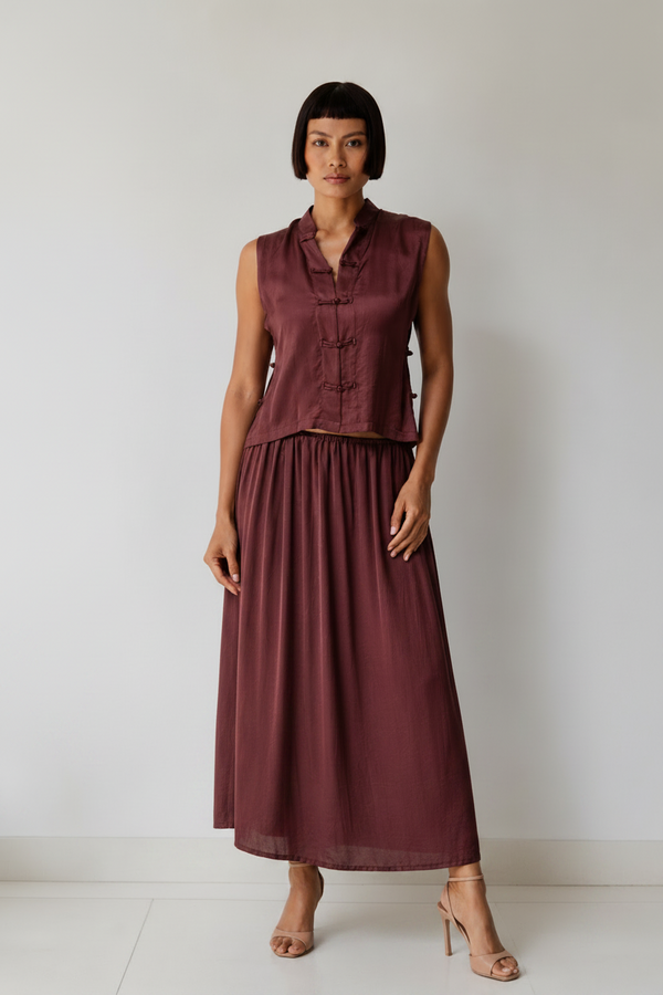 Lin Skirt in Autumn Plum