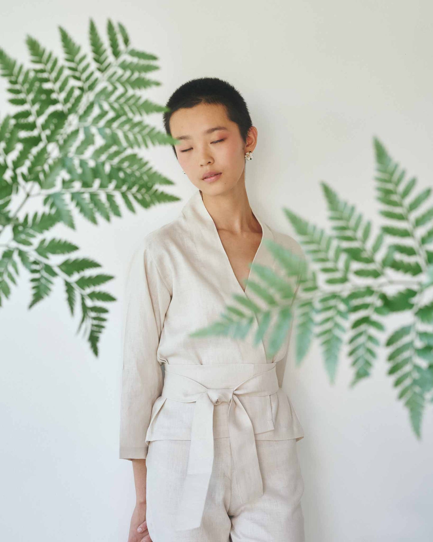 Mai Kimono Suit - Linen - Pearl Tiyara Soul Wear