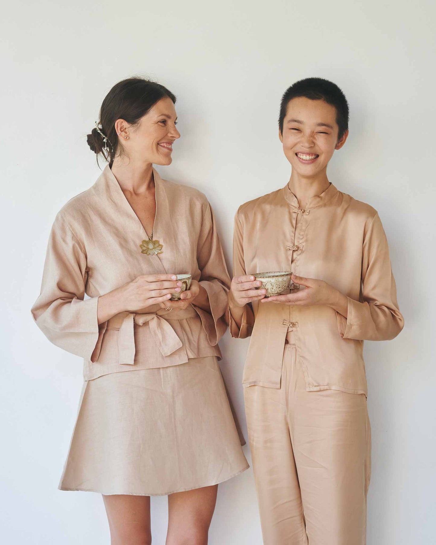 Mai Kimono Suit - Linen - Tan Tiyara Soul Wear