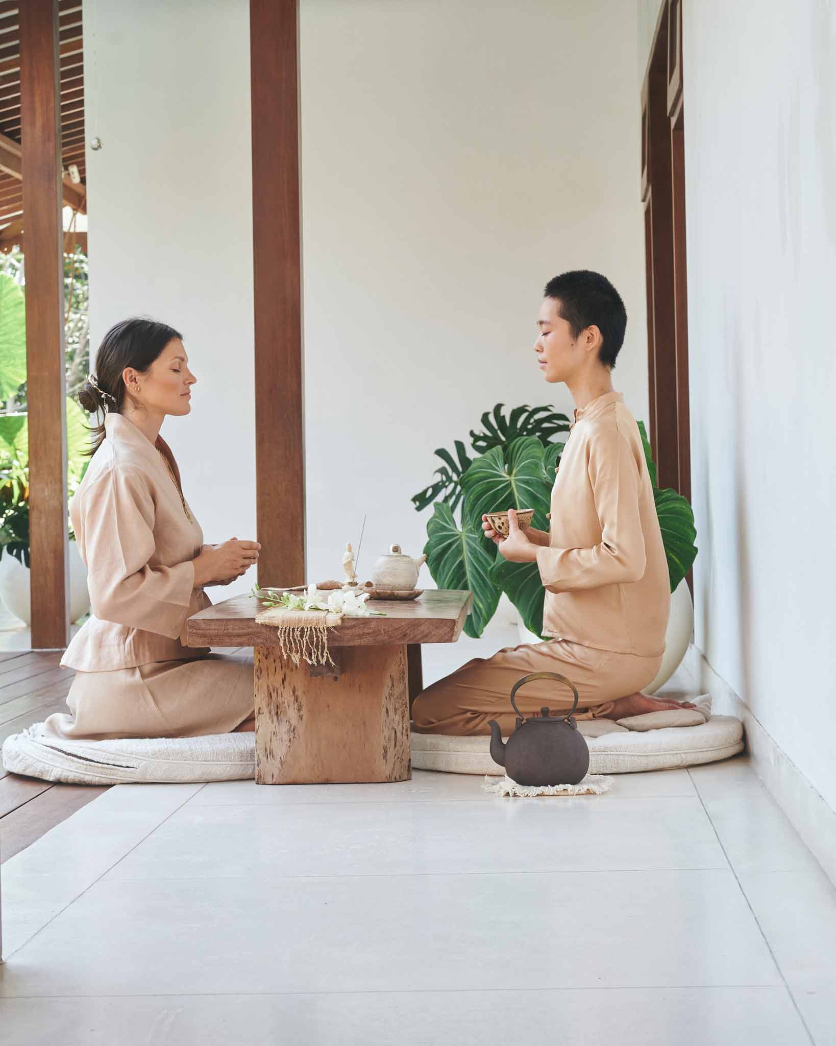 Mai Kimono Suit - Linen - Tan Tiyara Soul Wear