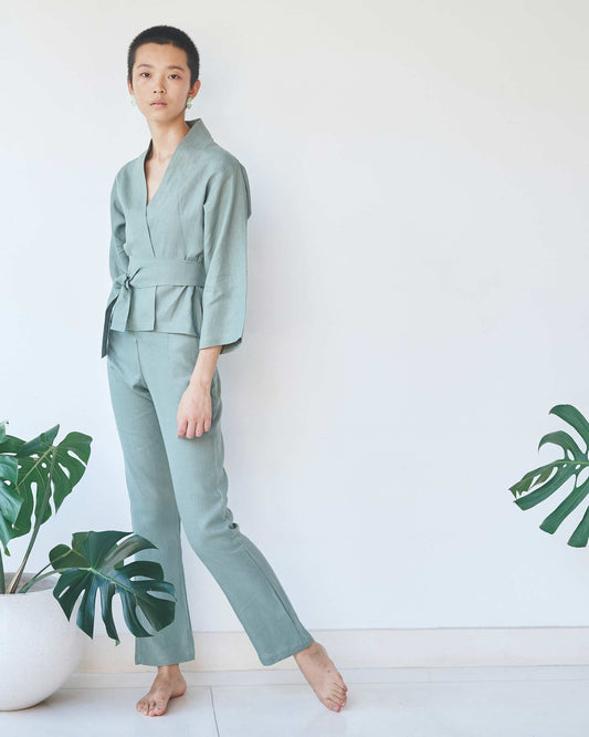 Mai Pant - Linen - Sage Tiyara Soul Wear