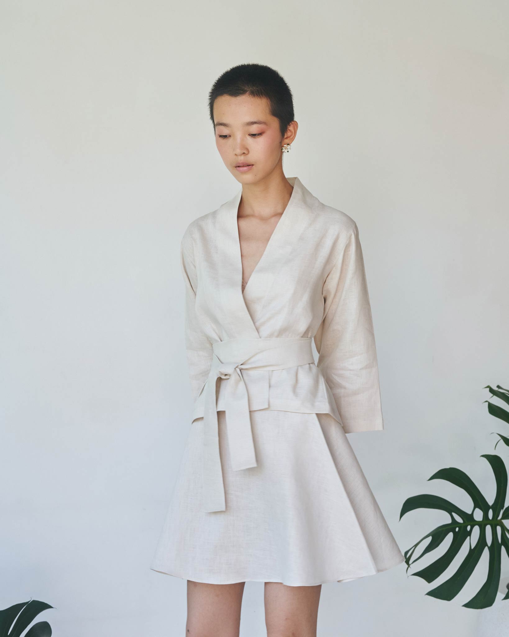 Mai Skirt - Linen - Pearl Tiyara Soul Wear