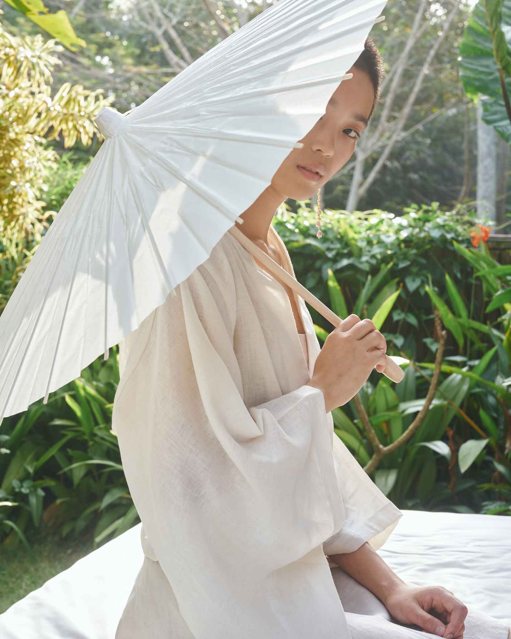 Makoto Kimono - Linen - Pearl Tiyara Soul Wear