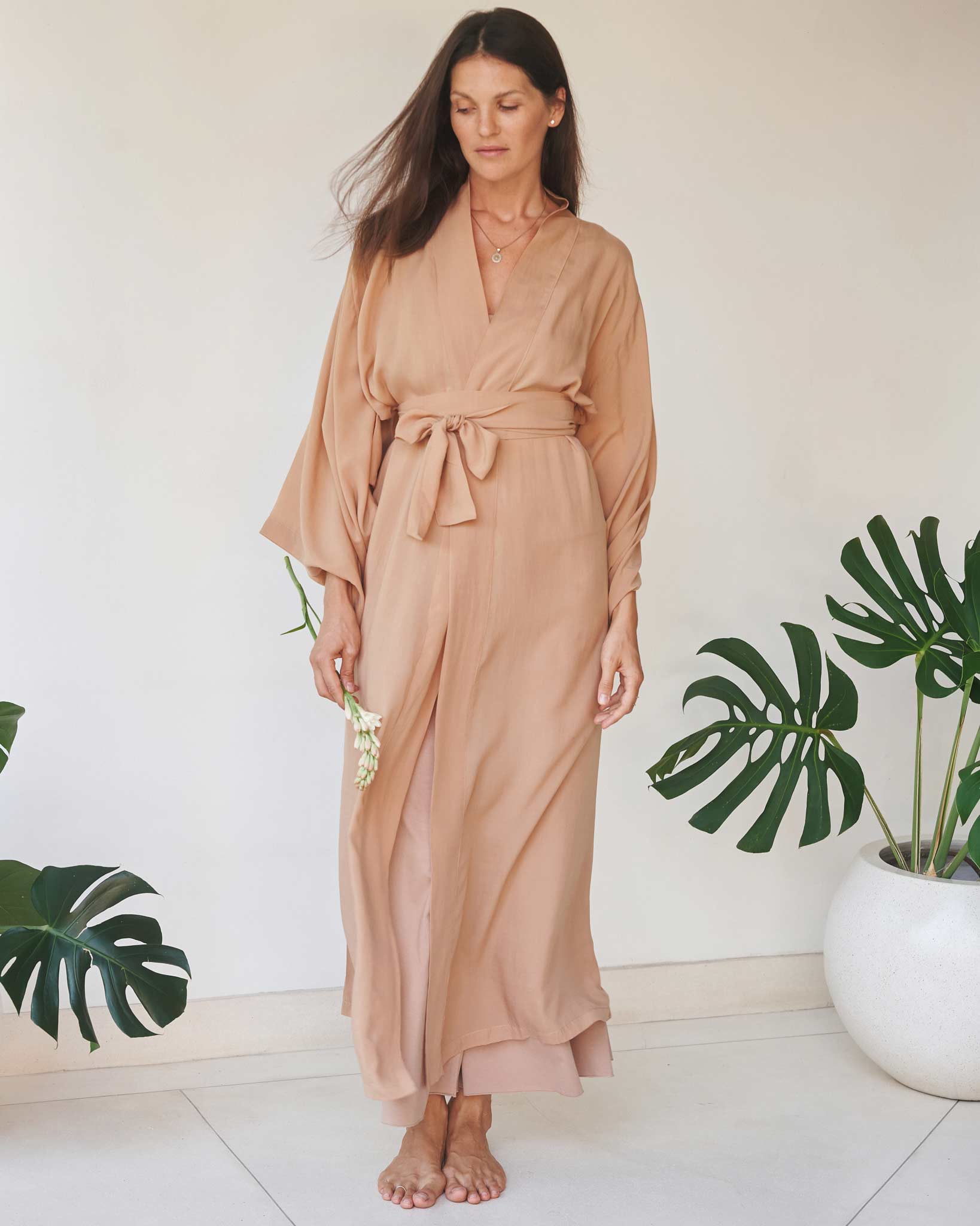 Nuwa Kimono - Tencel - Tan Tiyara Soul Wear