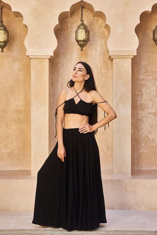 Sahara Top - Bamboo - Black Onyx Tiyara LLC