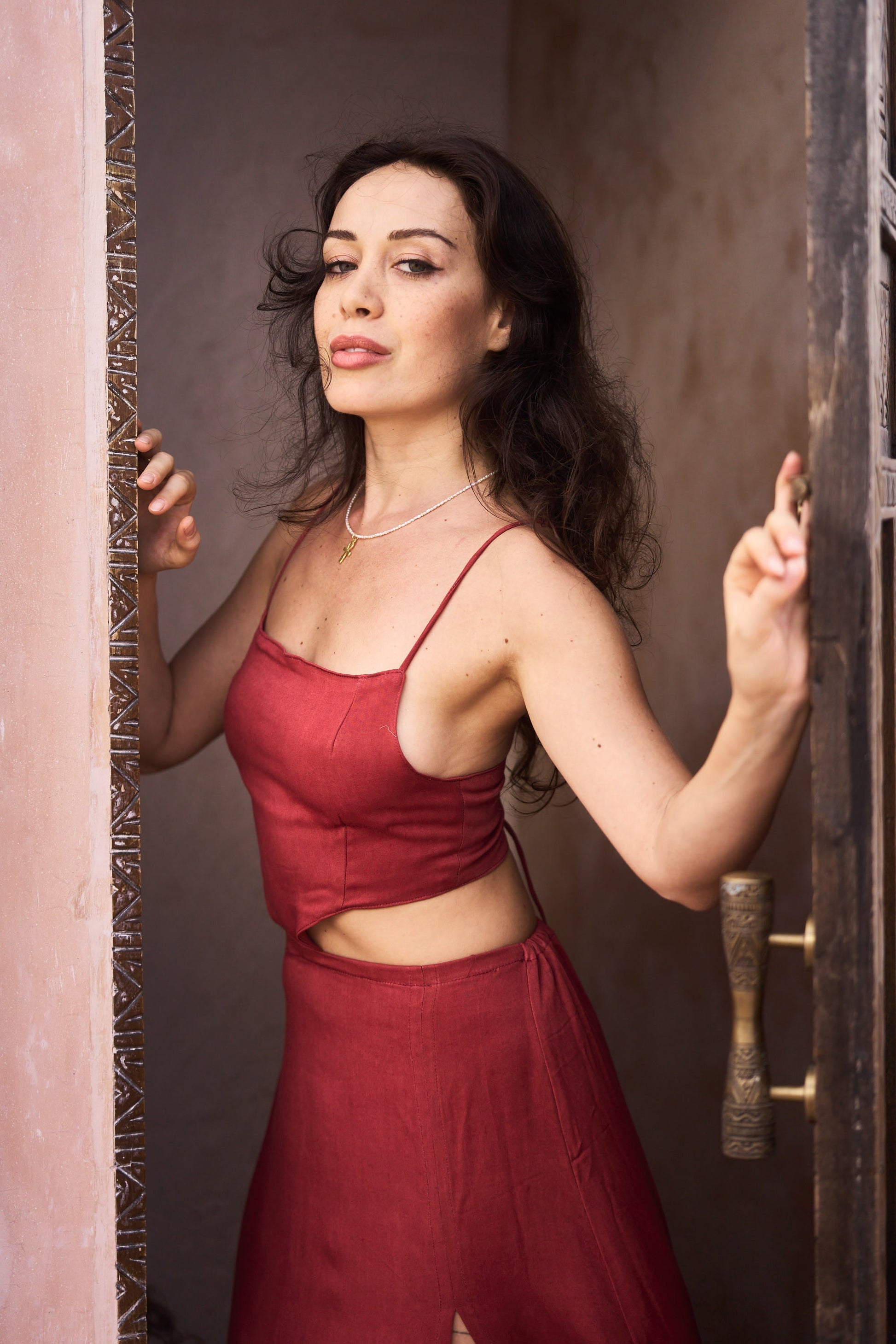 Noura Dress - Bamboo - Kemet Crimson Tiyara LLC