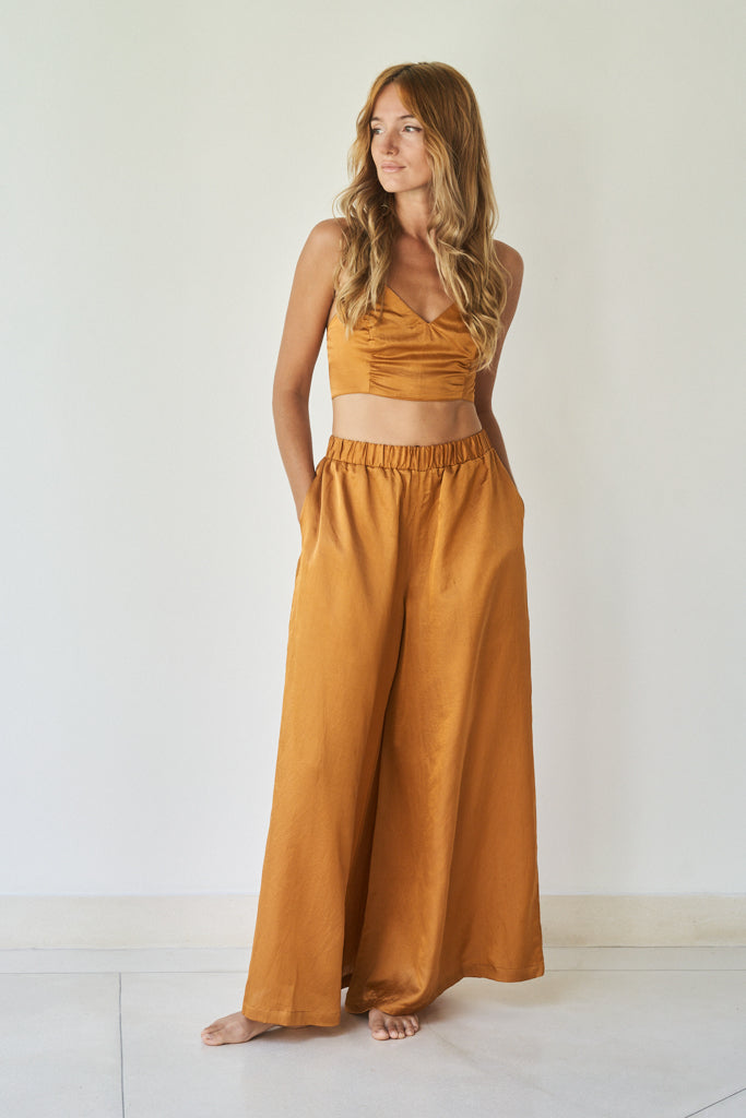 Lee Zhen Pant - Silk Cotton - Copper Tiyara Soul Wear