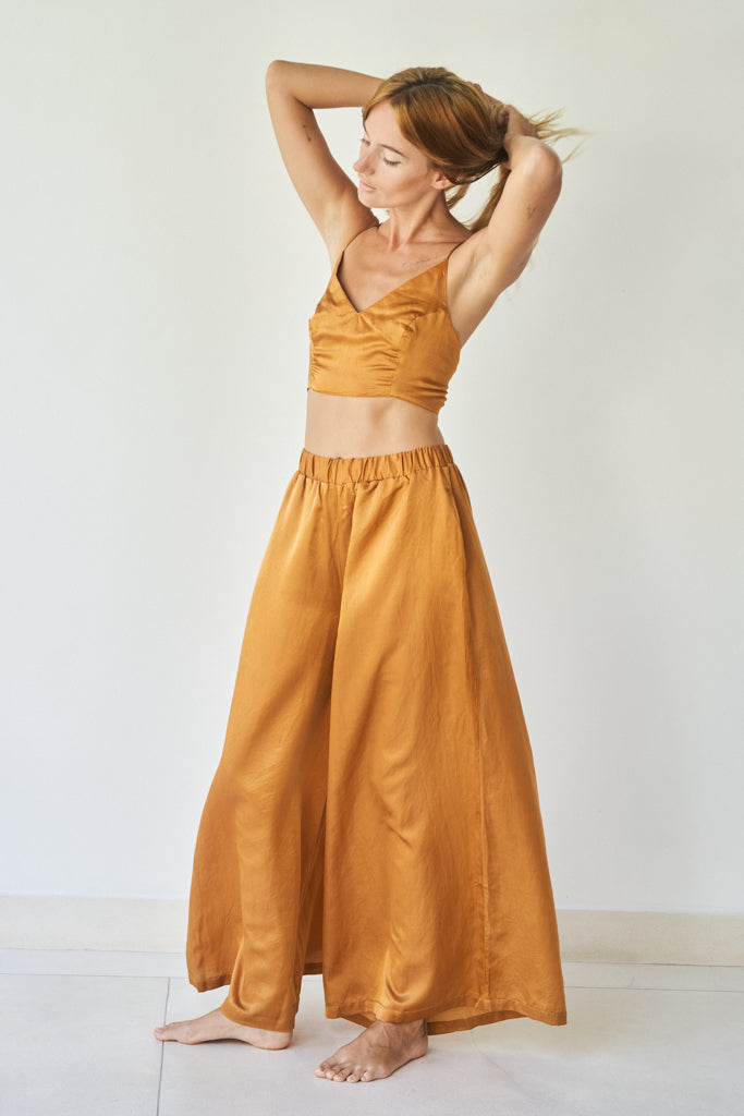 Lee Zhen Pant - Silk Cotton - Copper Tiyara Soul Wear