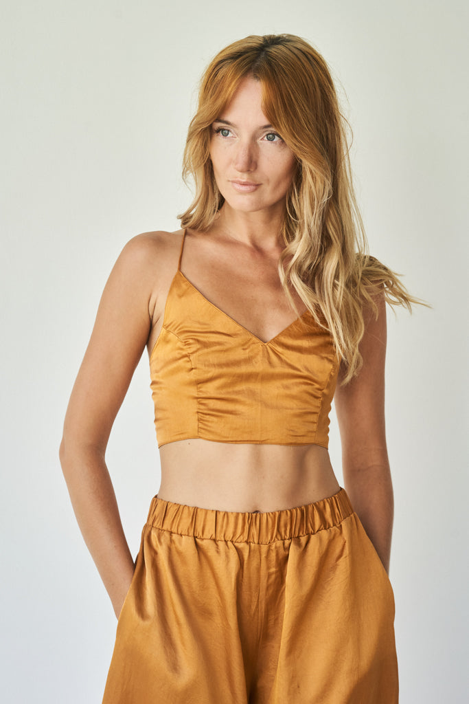 Lotus Top - Silk Cotton - Copper Tiyara Soul Wear