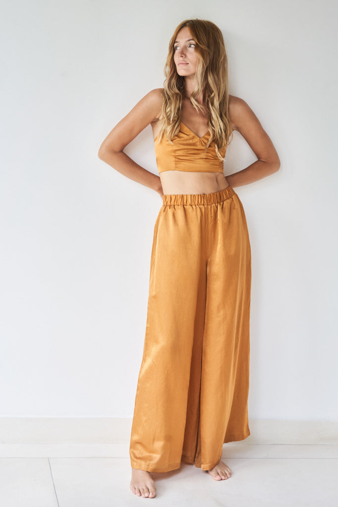 Lee Zhen Pant - Silk Cotton - Copper Tiyara Soul Wear