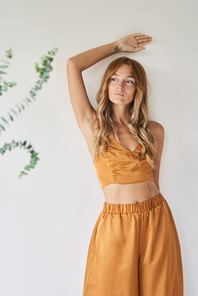 Lotus Top - Silk Cotton - Copper Tiyara Soul Wear