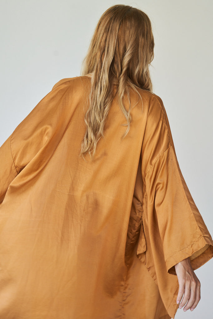 Lee Zhen Kimono - Silk Cotton - Bronze Tiyara Soul Wear