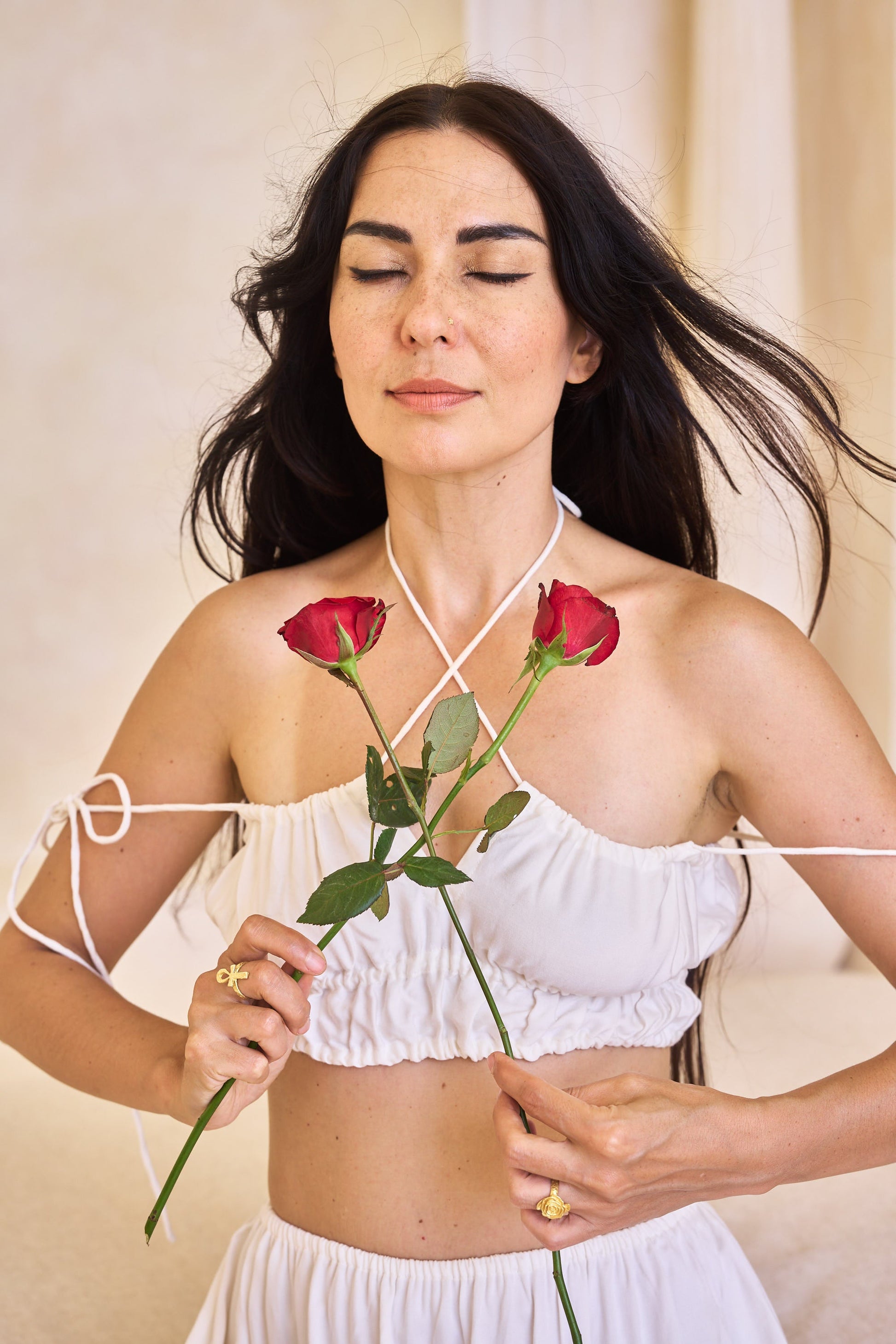 Sahara Top - Bamboo - Lotus White Tiyara LLC