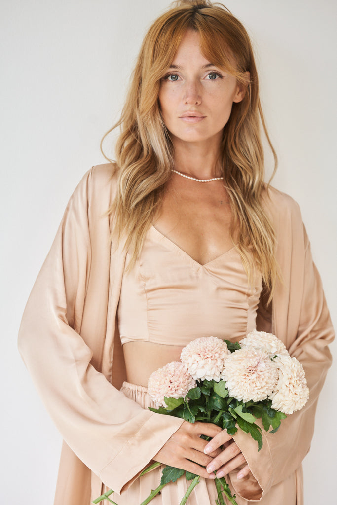 Lotus Top - Silk Viscose - Soft Peony Tiyara Soul Wear