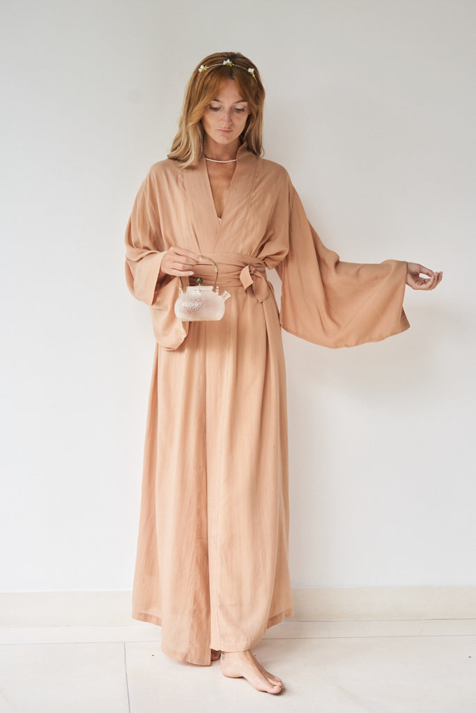 Nuwa Kimono - Tencel - Tan Tiyara Soul Wear