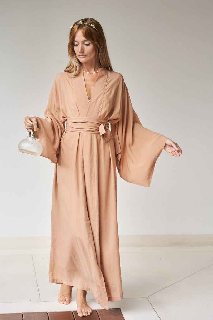 Nuwa Kimono - Tencel - Tan Tiyara Soul Wear