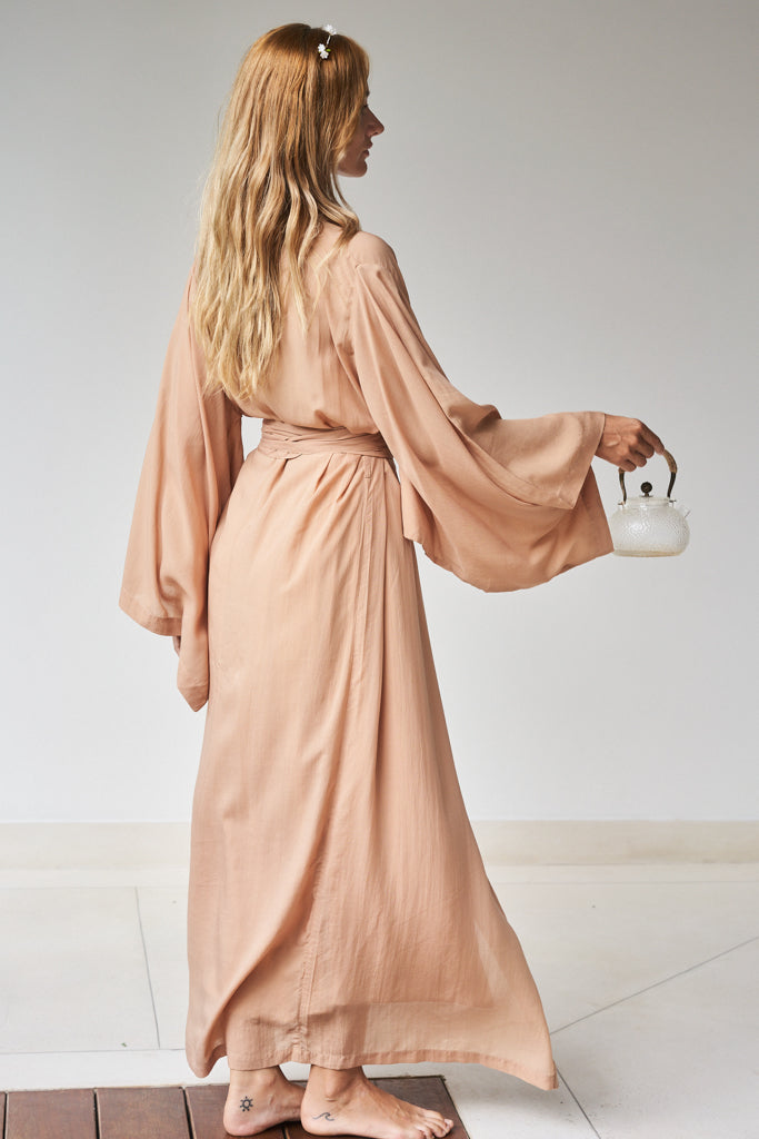Nuwa Kimono - Tencel - Tan Tiyara Soul Wear