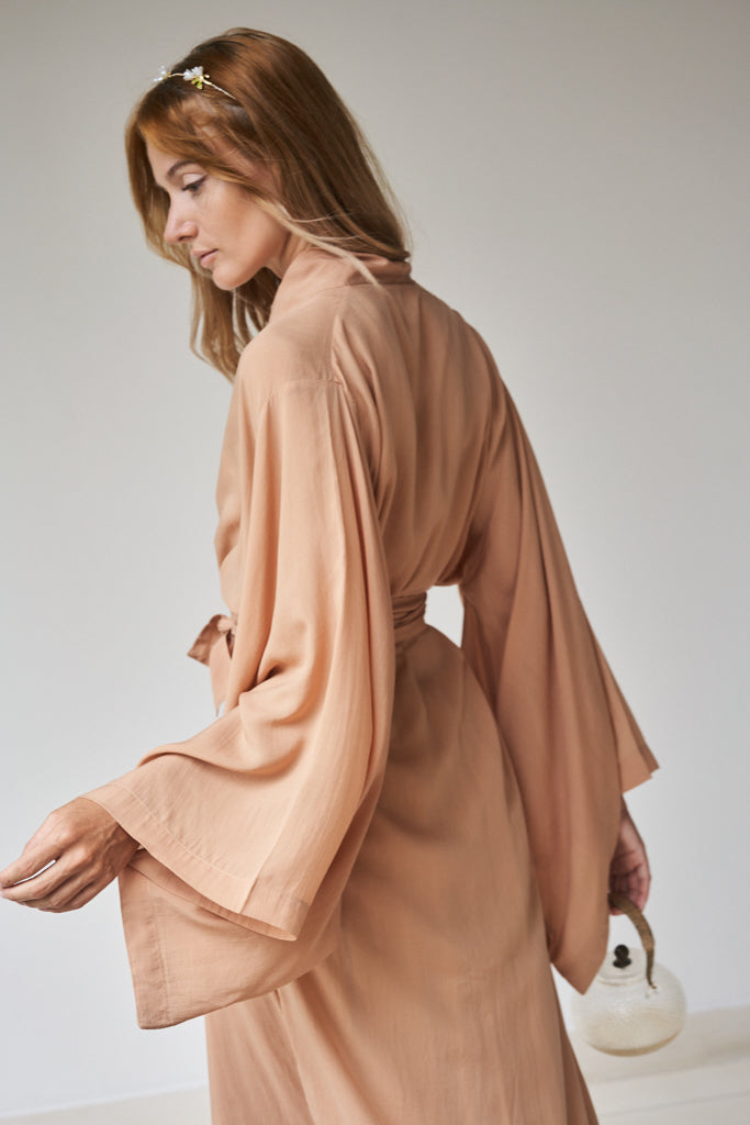 Nuwa Kimono - Tencel - Tan Tiyara Soul Wear