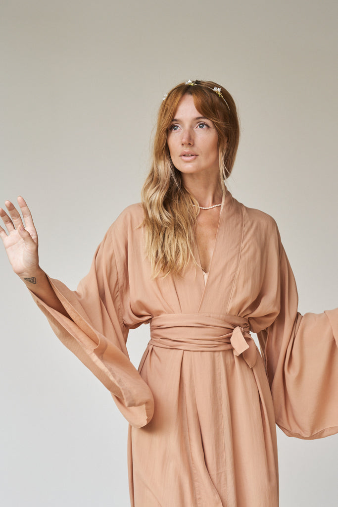 Nuwa Kimono - Tencel - Tan Tiyara Soul Wear