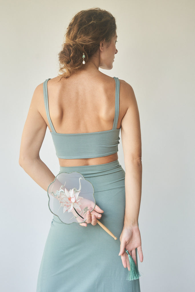 Kaili Skirt - Plant Viscose - Sage Tiyara Soul Wear