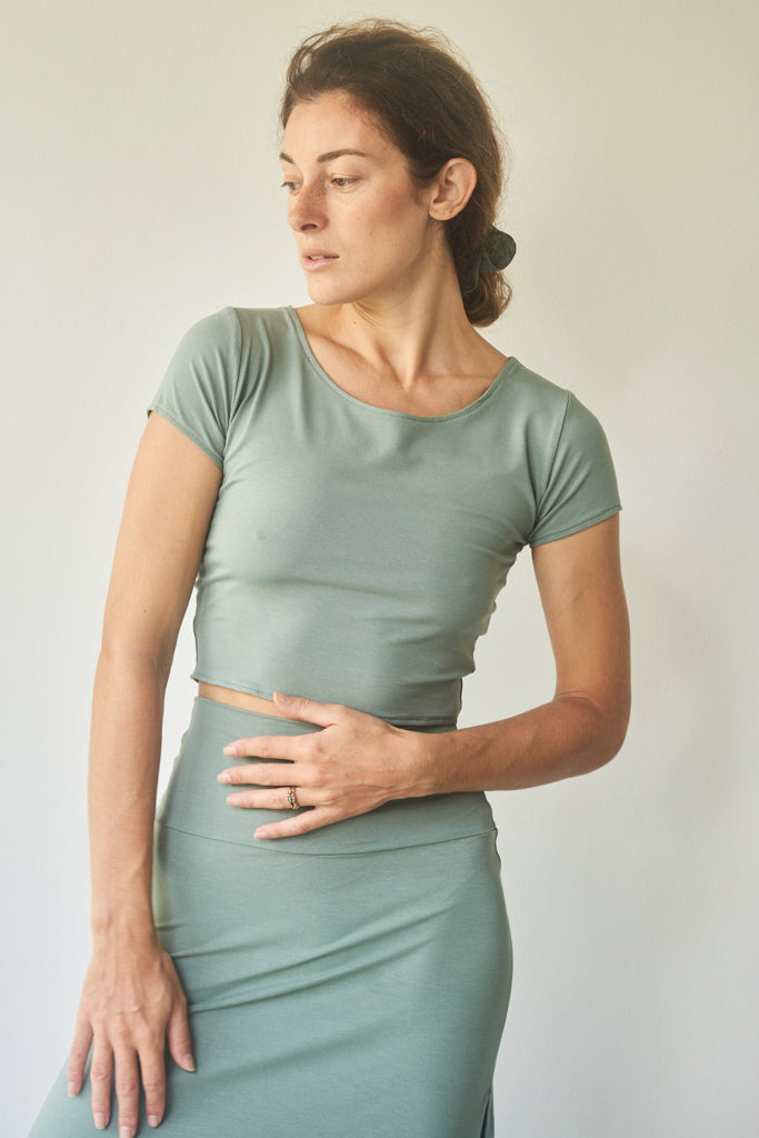 Zenith Top - Plant Viscose - Sage Tiyara Soul Wear