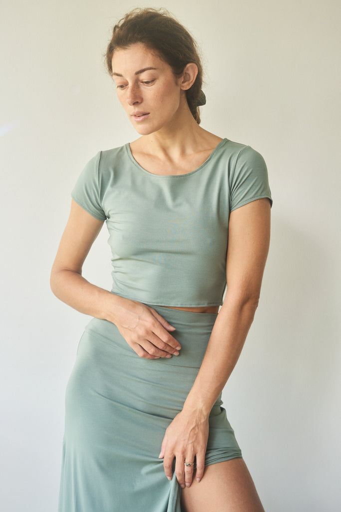Zenith Top - Plant Viscose - Sage Tiyara Soul Wear