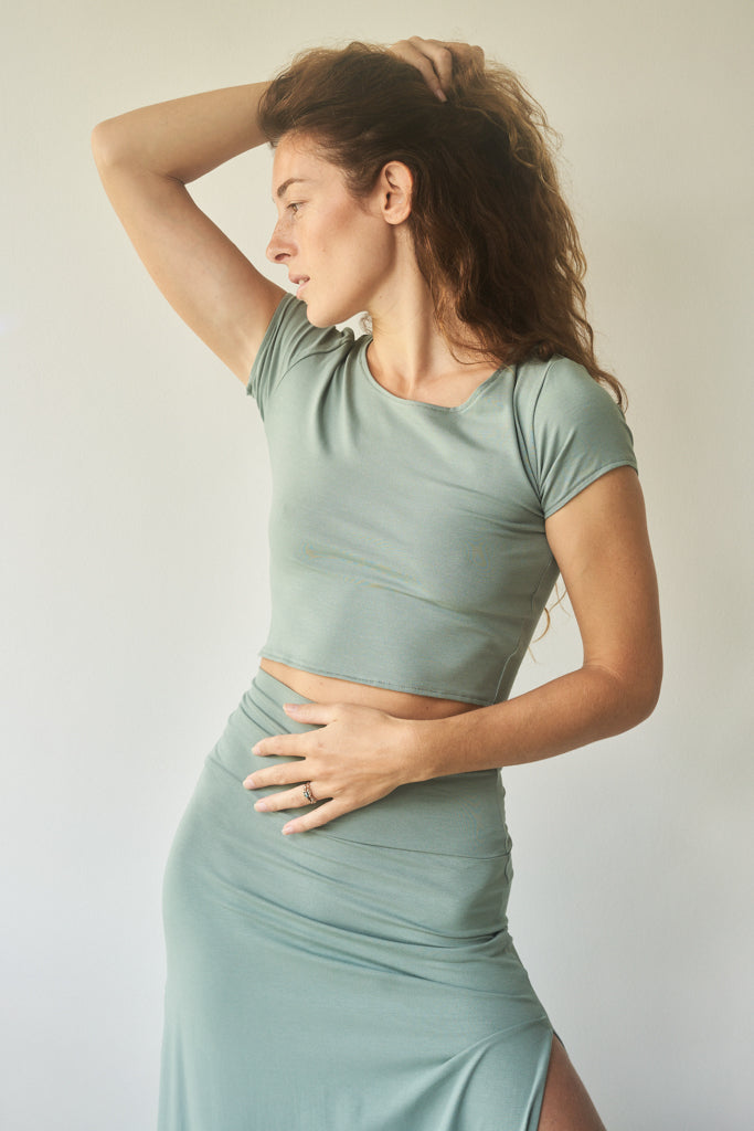 Zenith Top - Plant Viscose - Sage Tiyara Soul Wear