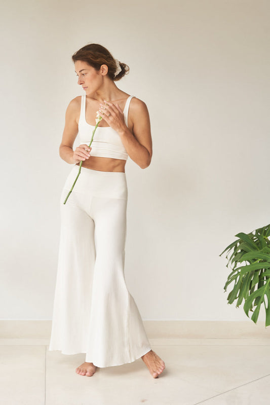 Sia Pant - Bamboo - Pearl White Tiyara Soul Wear